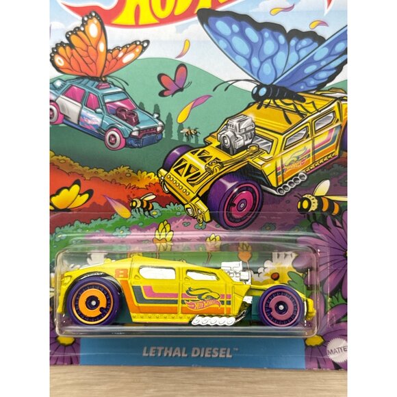 Hot Wheels Lethal Diesel Easter Spring Series 2025 Yellow Collectible Car - Picture 3 of 6